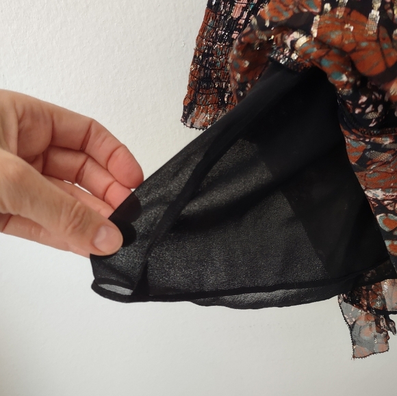 Ulla Johnson 6 Natalia silk minidress lurex shimmer - Picture 13 of 16